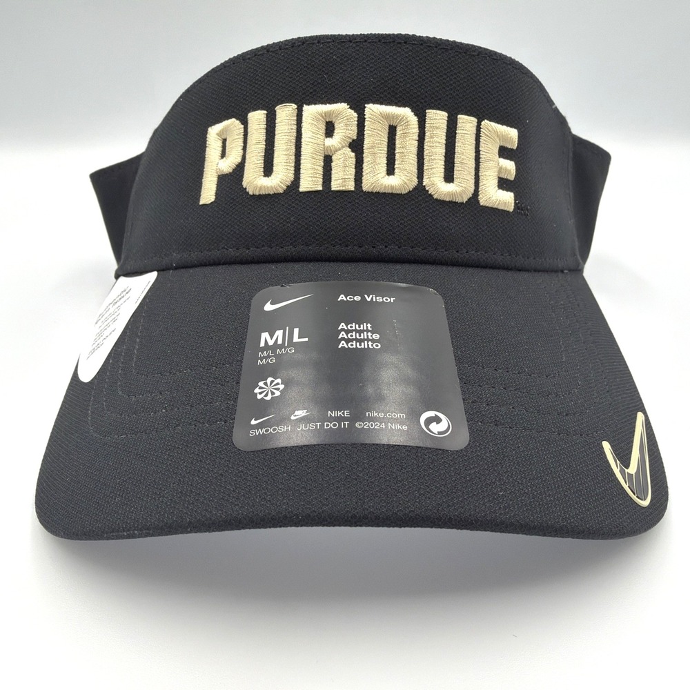 Purdue Boilermakers Nike Dri-Fit Ace Visor - Black - M/L Adjustable **NEW**